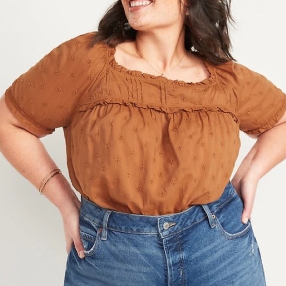 Old Navy Ruffled Square-Neck Embroidered Blouse - Picture 5 of 5